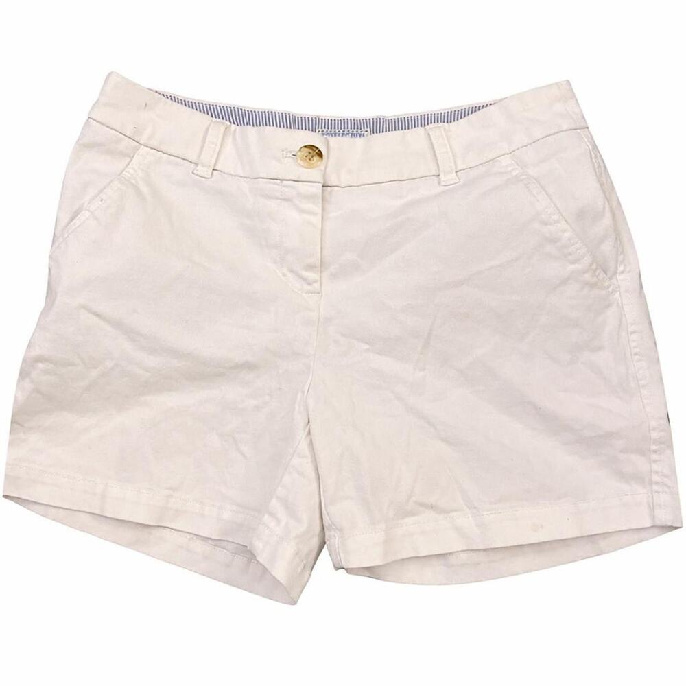 Southern Tides The Skipface khaki Caroline style White cotton shorts women sz 6